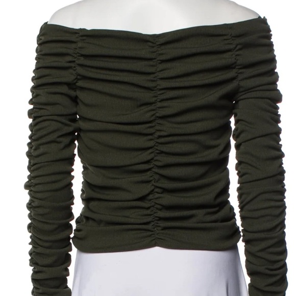 Line and Dot Billie Off/On Shoulder, Ruched front/back/sleeves,stretch knit - Picture 12 of 14